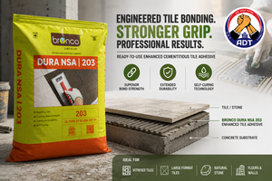 Bronco Dura NSA polymer-modified non-skid tile adhesive from Bronco India