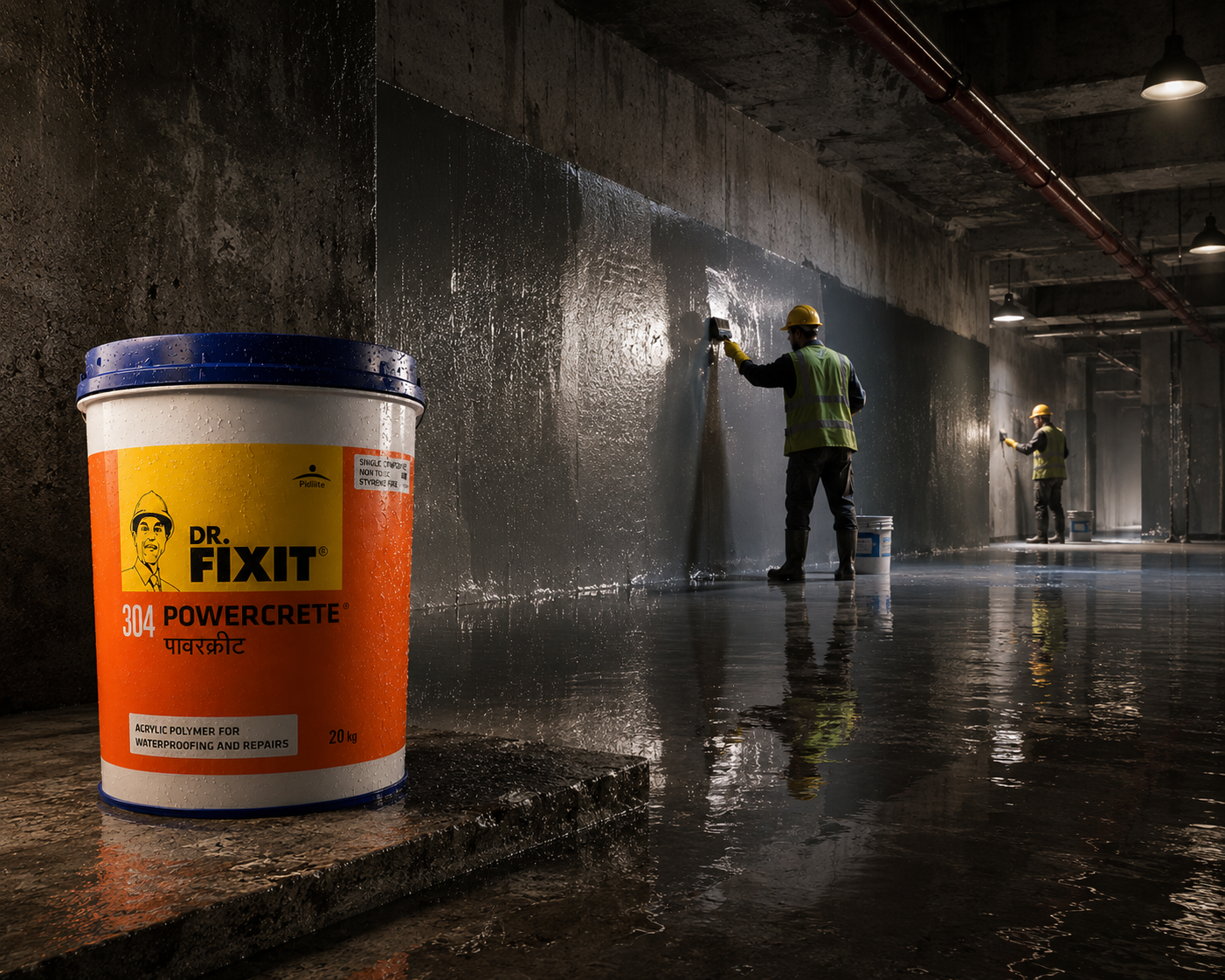 Dr. Fixit 304 Powercrete — durable waterproof coating with UV resistance, thermal shock protection and fire-safe formula

