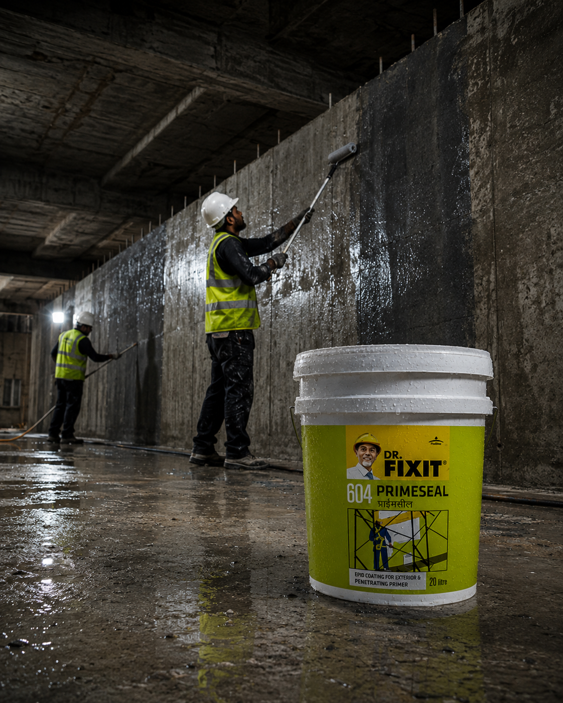 Dr. Fixit 604 Primeseal — efflorescence resistant acrylic emulsion primer for interior and exterior building walls India




