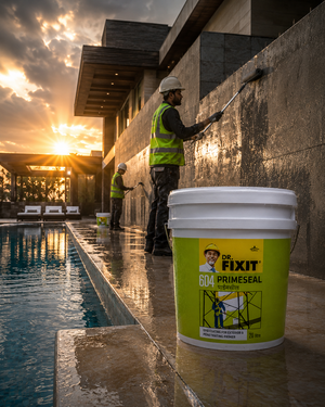 Dr. Fixit 604 Primeseal — trusted acrylic emulsion construction chemical primer for waterproofing coatings and decorative paint applications




