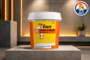 DR. FIXIT CRACK-X PASTE product close-up — ready-to-use crack filler paste wall concrete crack repair specifications India
