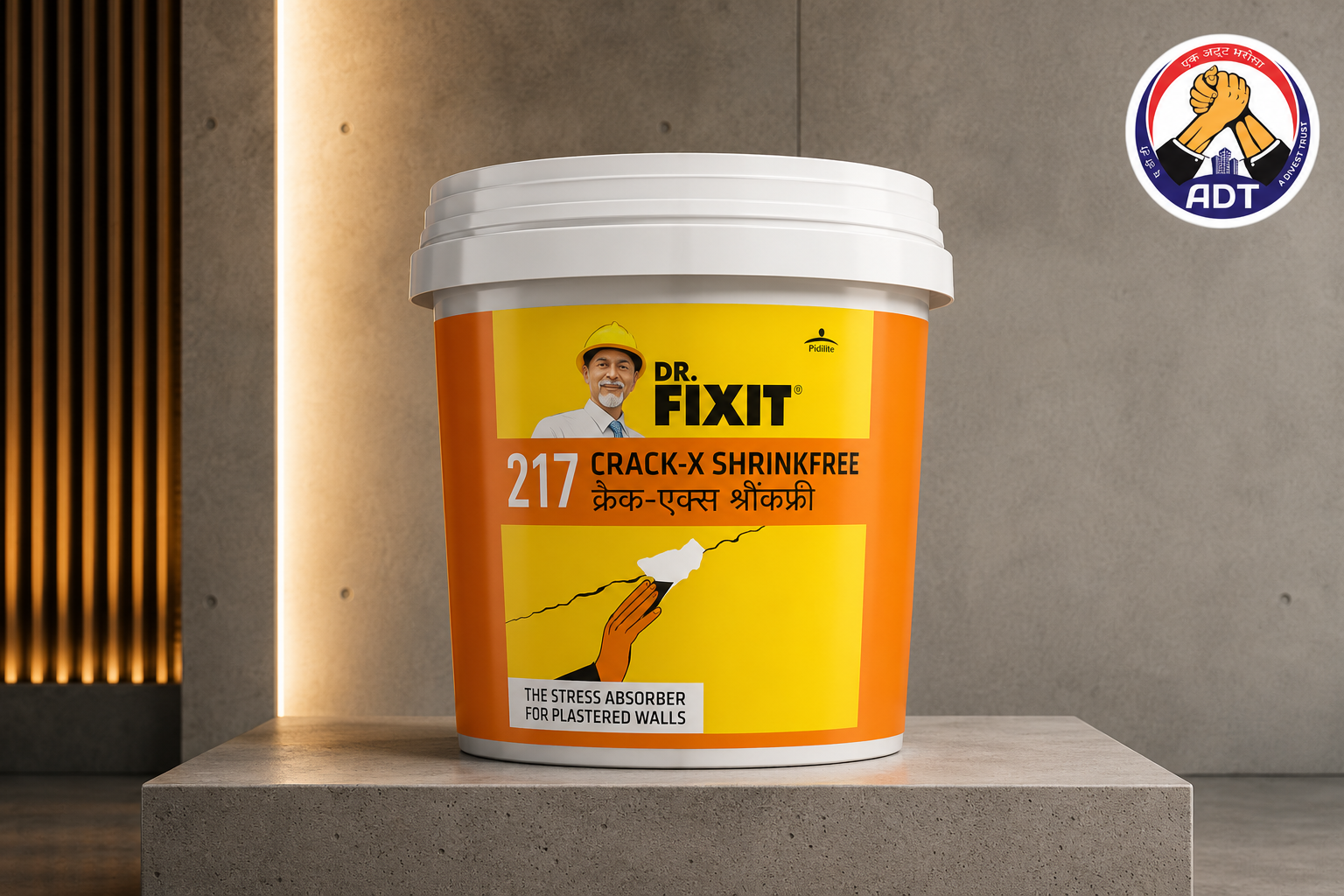 DR. FIXIT CRACK-X SHRINKFREE product packaging — zero-shrink crack filler paste Dr. Fixit Waterproofing Solutions India
