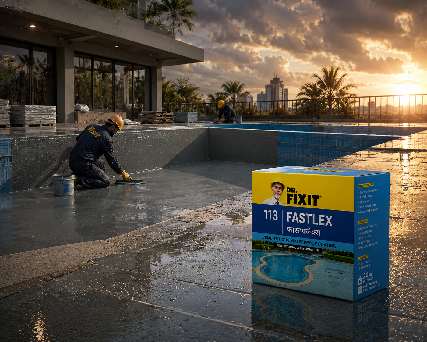 Dr. Fixit Fastflex — reliable cementitious waterproofing coating preferred by contractors for consistent long-term on-site performance



