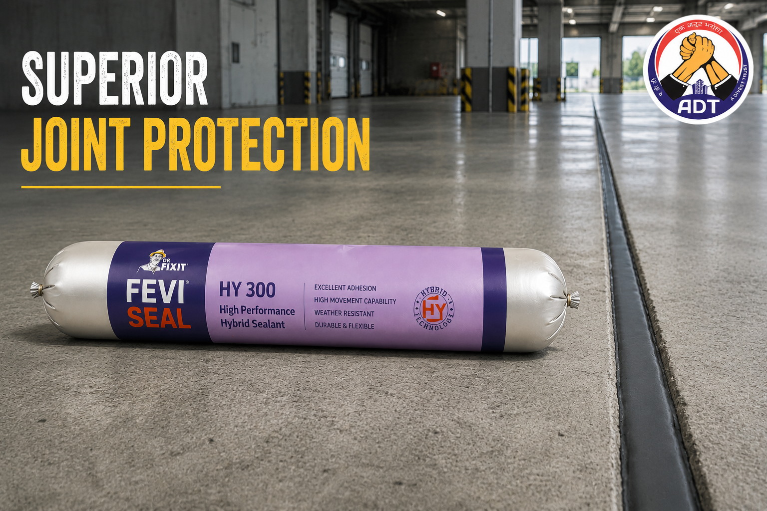 Dr. Fixit Feviseal HY 300 hybrid sealant available in grey and white