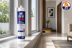 Dr. Fixit Feviseal Multi Purpose sealing the gap around a window frame