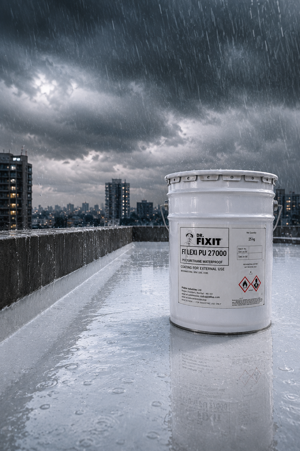 DR FIXIT FLEXI PU 270(I) product label and specifications — polyurethane waterproof coating Dr Fixit waterproofing solutions India
