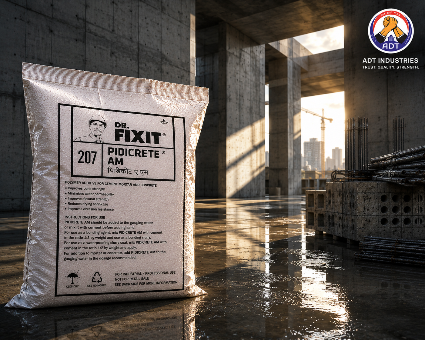 DR. FIXIT PIDICRETE AM construction chemical — cement grout admixture reliable on-site grouting performance India

