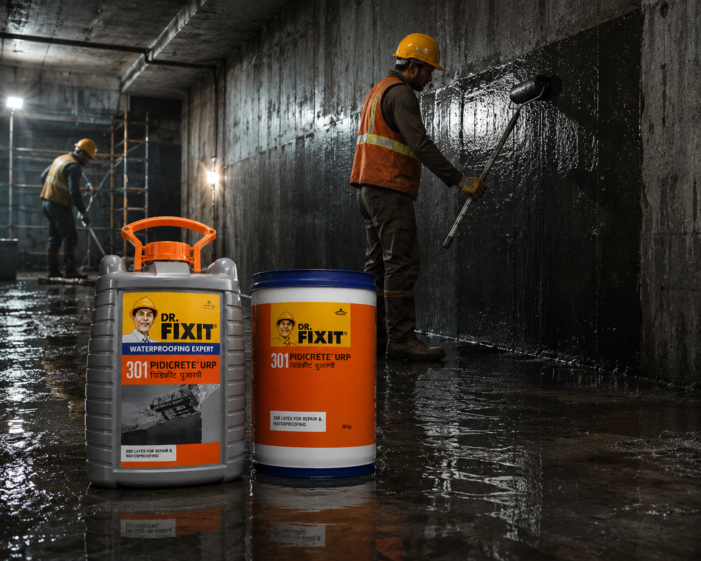 Pidicrete URP by Dr. Fixit — construction chemical for structural repairs, patch work, floor screeds and wall plastering




