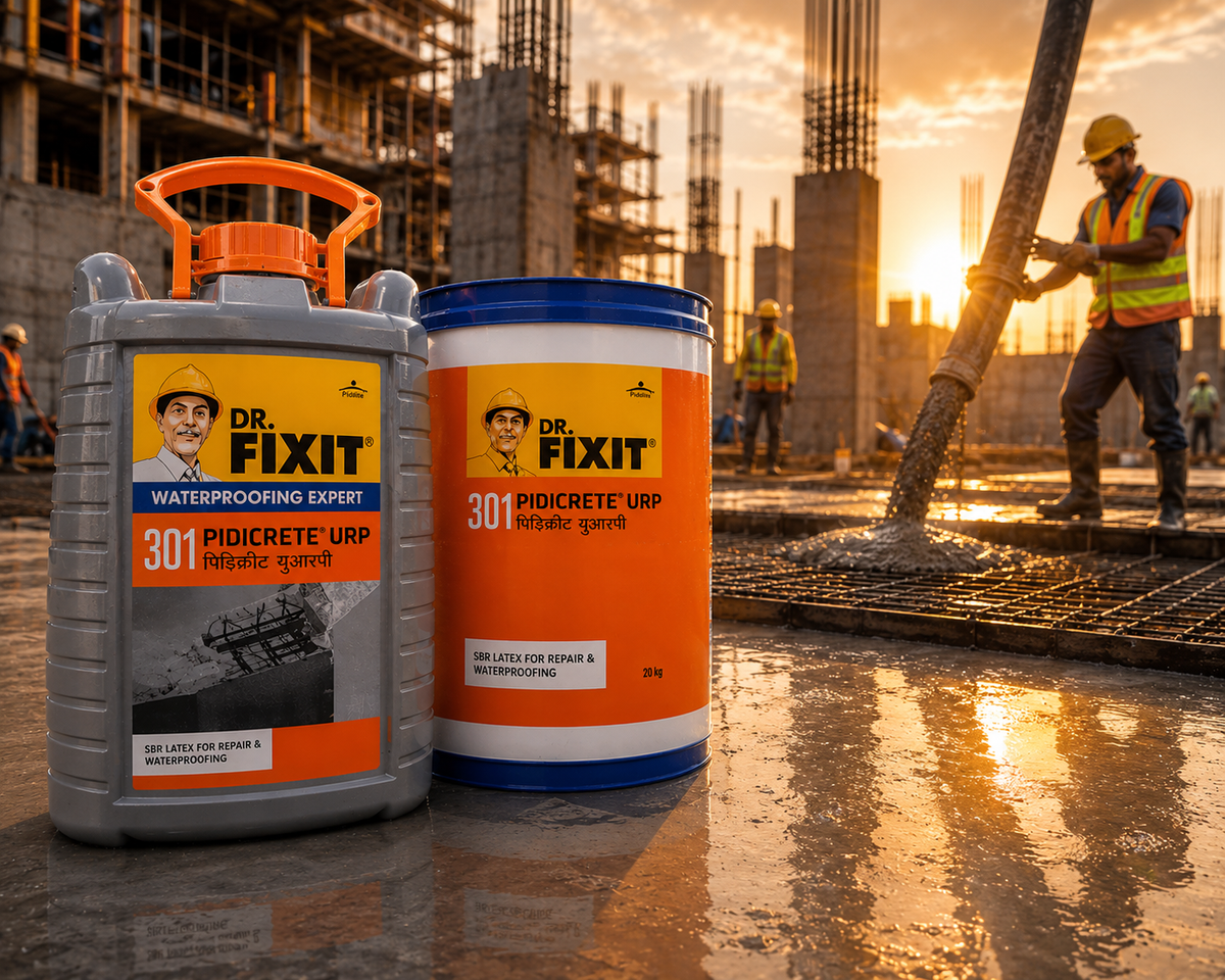 Dr. Fixit Pidicrete URP — trusted concrete and plaster bonding agent preferred by contractors for repair and renovation projects in India





