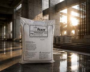 Dr Fixit Pidigrout 10M construction chemical — non-shrink cement grout machine base anchor bolt precast element grouting India