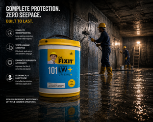 Dr. Fixit Pidiproof LW+ integral waterproofing compound — construction chemical for long-lasting roof waterproofing

