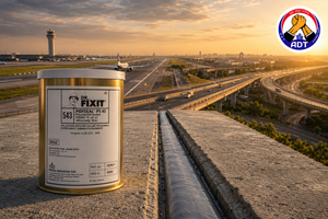 Dr. Fixit Pidiseal PS 43 base and curing agent mixed before pouring