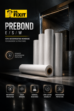 Dr Fixit Prebond ESW pre-applied waterproofing membrane — foundation basement tunnel waterproofing chemical shield Dr Fixit India
