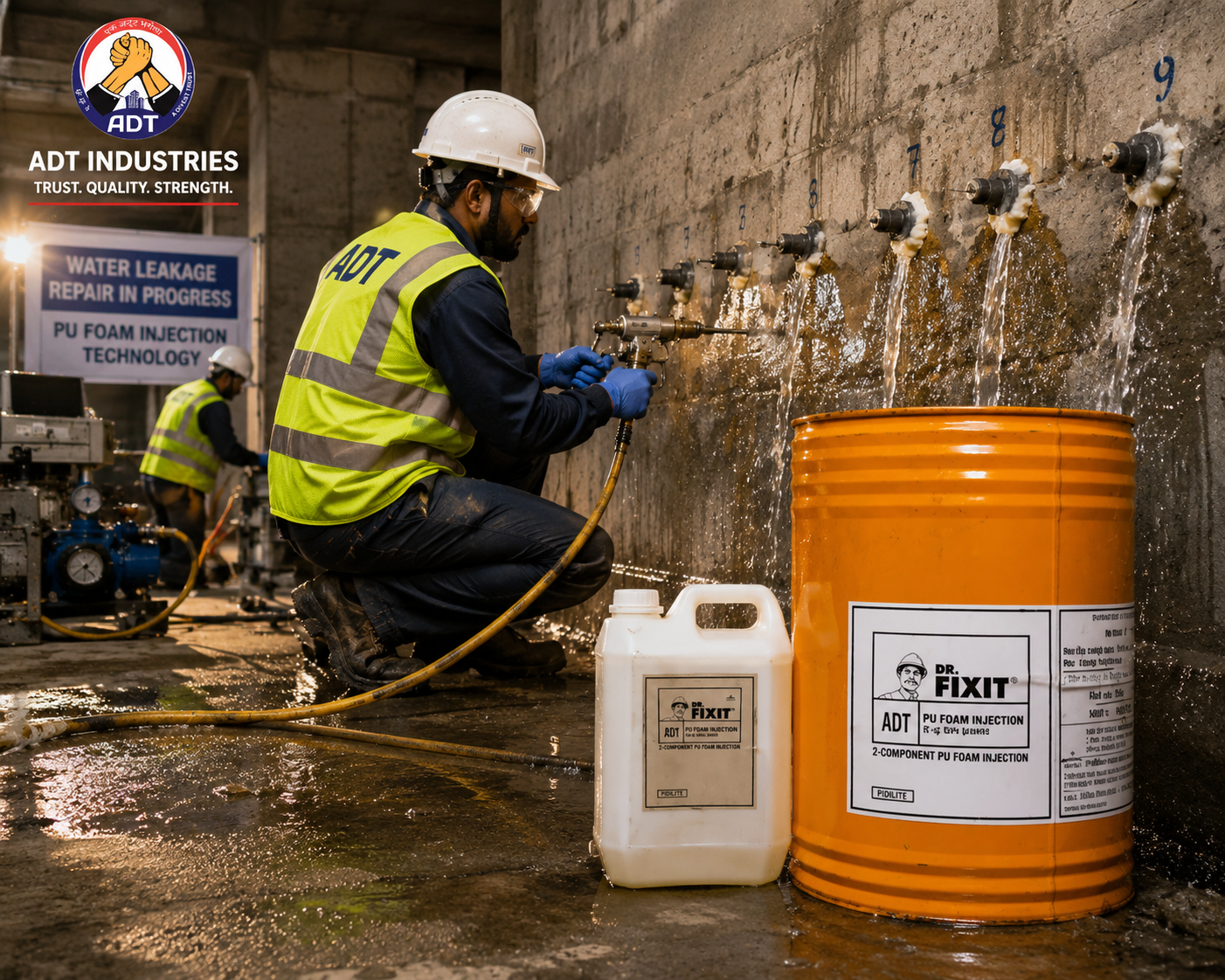 Dr. Fixit PU Foam Injection product packaging — PU injection grout Dr. Fixit Waterproofing Solutions India