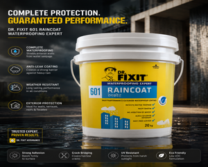 Shop Dr. Fixit RAINCOAT — India's trusted elastomeric waterproof coating for exterior wall waterproofing, wall seepage & leakage. Fast shipping India.