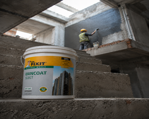 Dr. Fixit RAINCOAT Select — trusted premium exterior wall waterproof coating by Pidilite for waterproofing contractors across India
