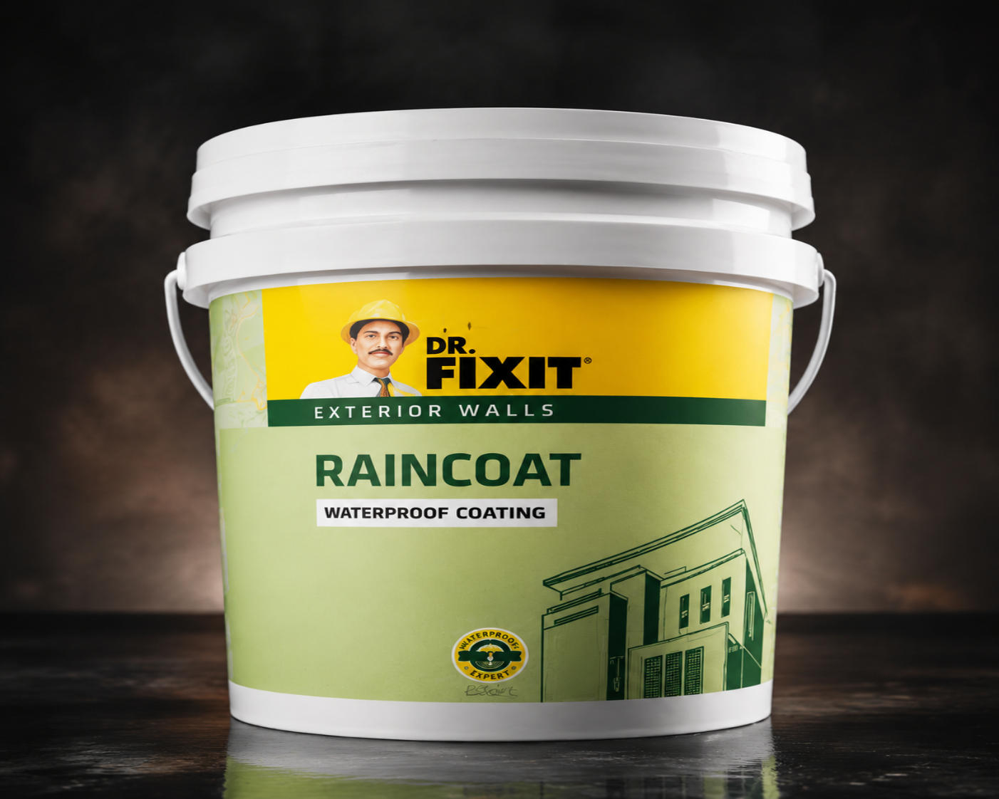Dr. Fixit RAINCOAT WPC — durable weather-proof waterproofing chemical for wall leakage solution and exterior facade protection India
