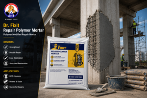 Dr Fixit Repair Polymer Mortar product packaging — polymer-modified repair mortar for concrete and masonry restoration India