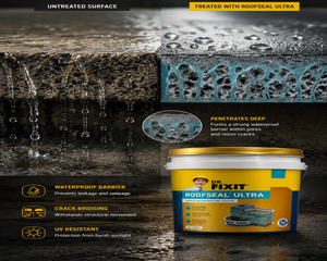 Dr. Fixit Roofseal Ultra — premium UV resistant waterproofing chemical for roof slabs, terraces and structural movement joints India
