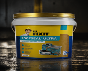 Dr. Fixit Roofseal Ultra — heavy-duty acrylic elastomeric waterproofing chemical for terrace waterproofing and permanent roof leakage solution
