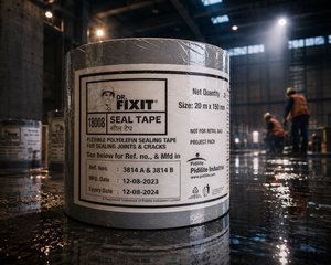 Dr Fixit Seal Tape 150MM product roll — 150mm TPE thermoplastic elastomer joint sealing waterproofing strip Dr Fixit India
