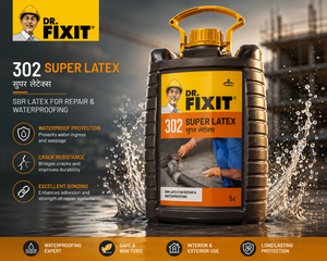 Dr. Fixit Super Latex — SBR waterproofing coating and polymer bonding agent by Pidilite for concrete and plaster applications




