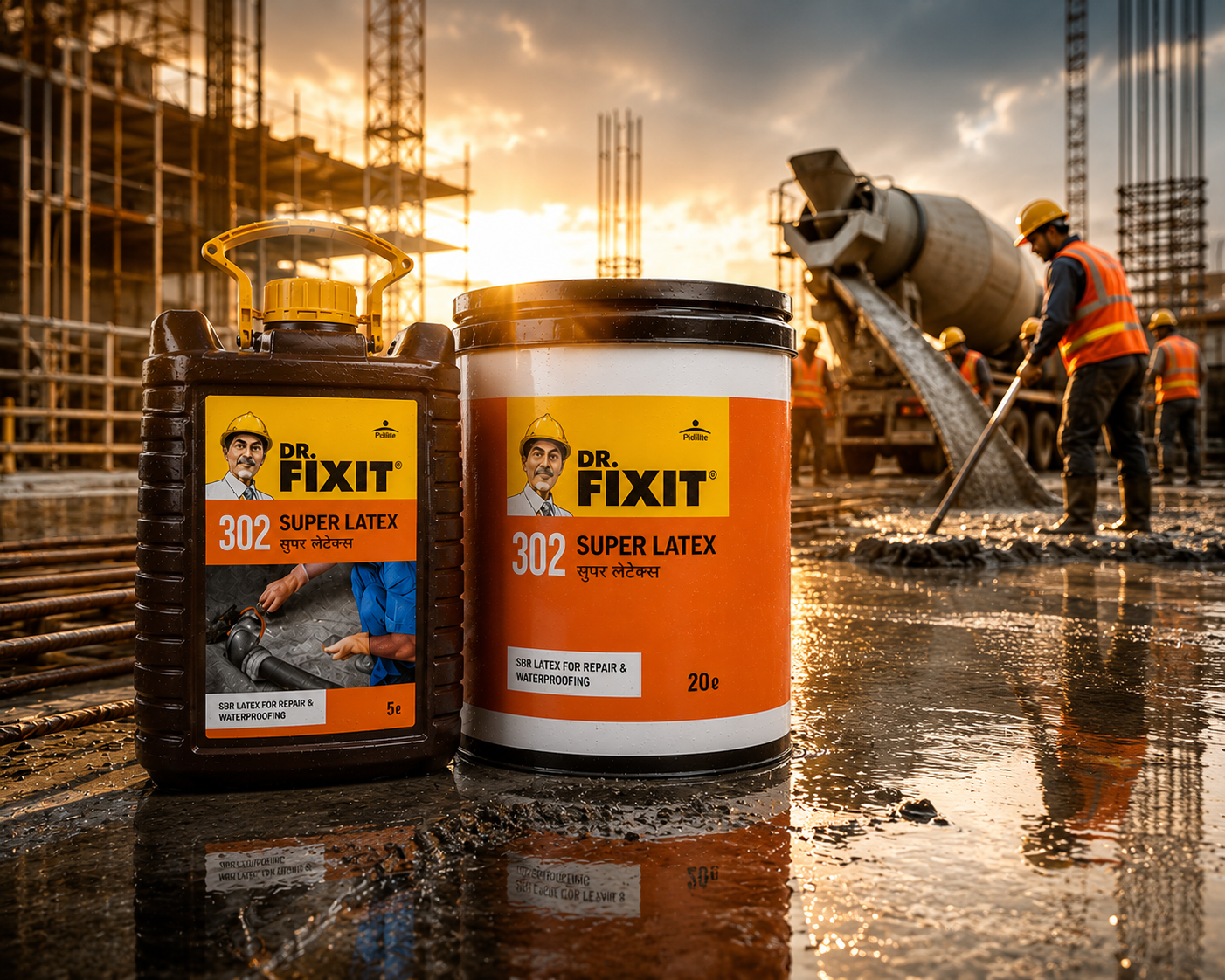 Super Latex by Dr. Fixit — SBR-based bonding agent that improves adhesion and flexibility in repair mortars and cement slurries




