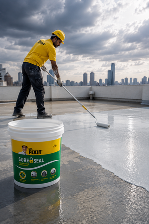 Dr Fixit Superseal 4500 PUH packaging — polyurea waterproofing chemical for roof terrace basement and industrial waterproofing India
