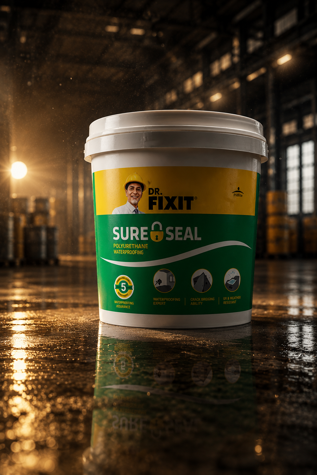 Dr Fixit Superseal 4500 PUH application on concrete surface — fast-curing polyurea waterproofing chemical for contractors India
