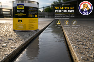 ESSRBOND PG101 poured and self-levelling in a horizontal pavement joint