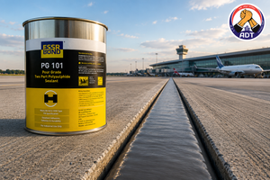 ESSRBOND PG101 sealing a control joint in a concrete pavement