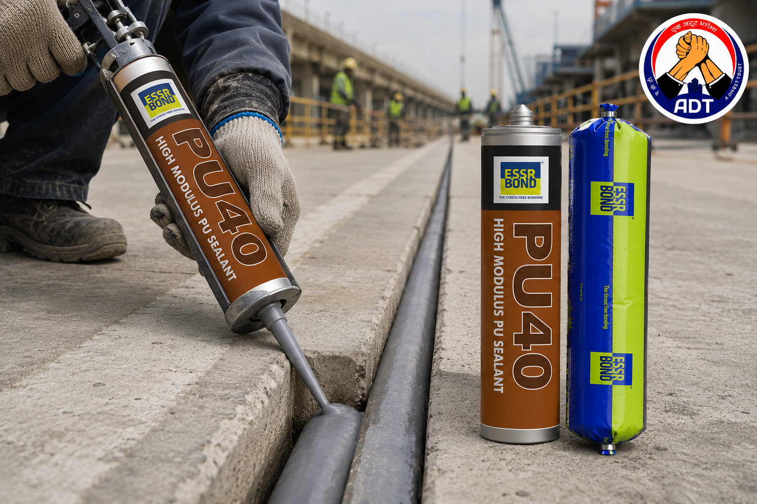 ESSRBOND PU 40 weather and UV resistant sealant for construction and transport joints