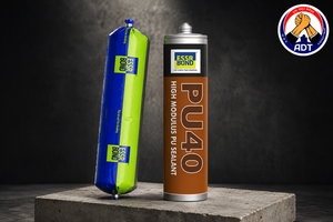 ESSRBOND PU 40 non-sag polyurethane sealant tooled into a vertical joint