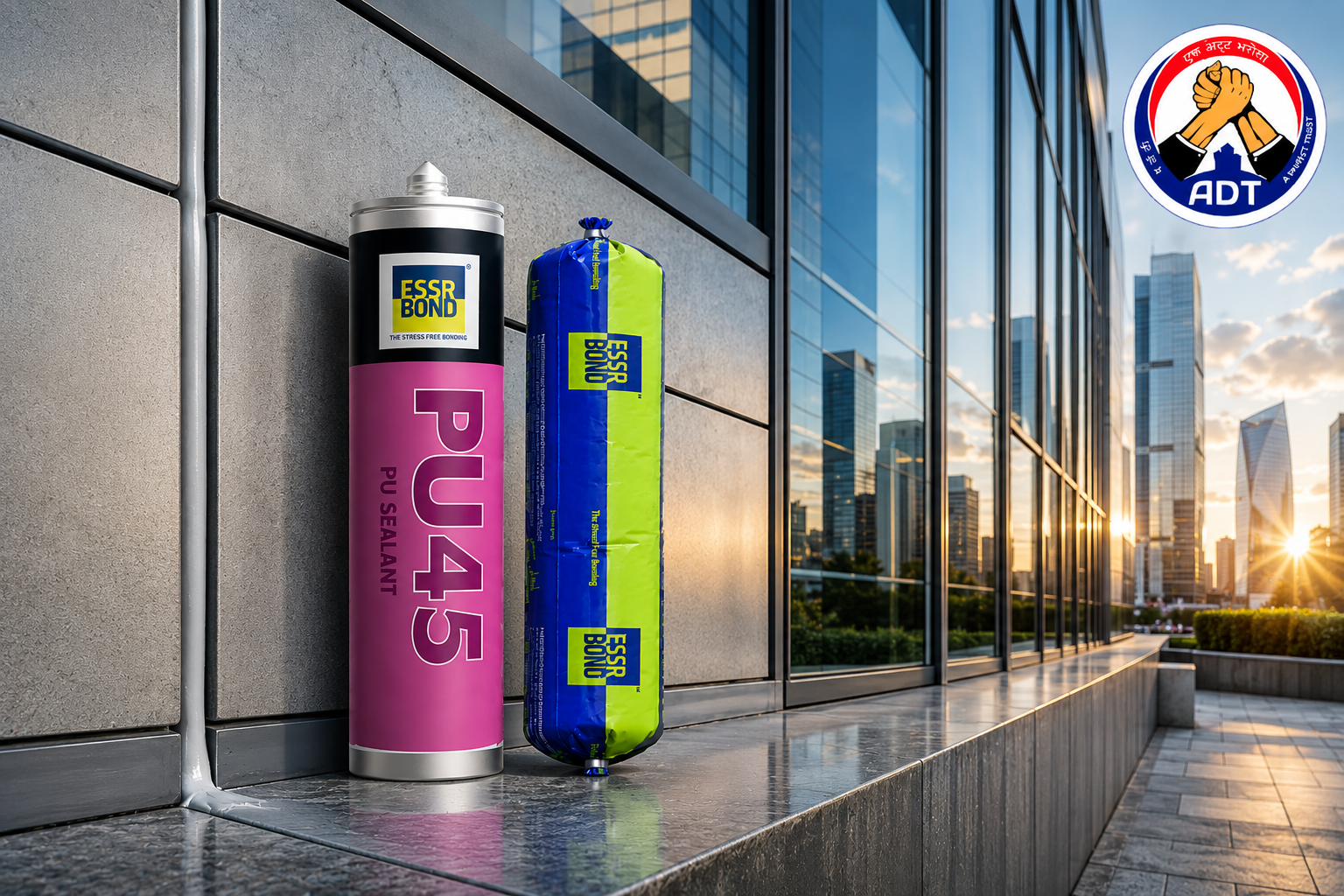 ESSRBOND PU 45 silane-cure polyurethane sealant gunned into a body assembly joint