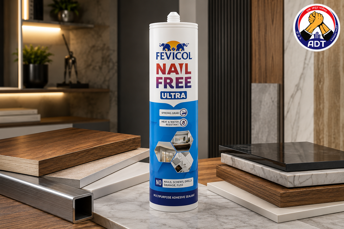 Feviseal Nail Free Ultra nail free construction adhesive from a cartridge