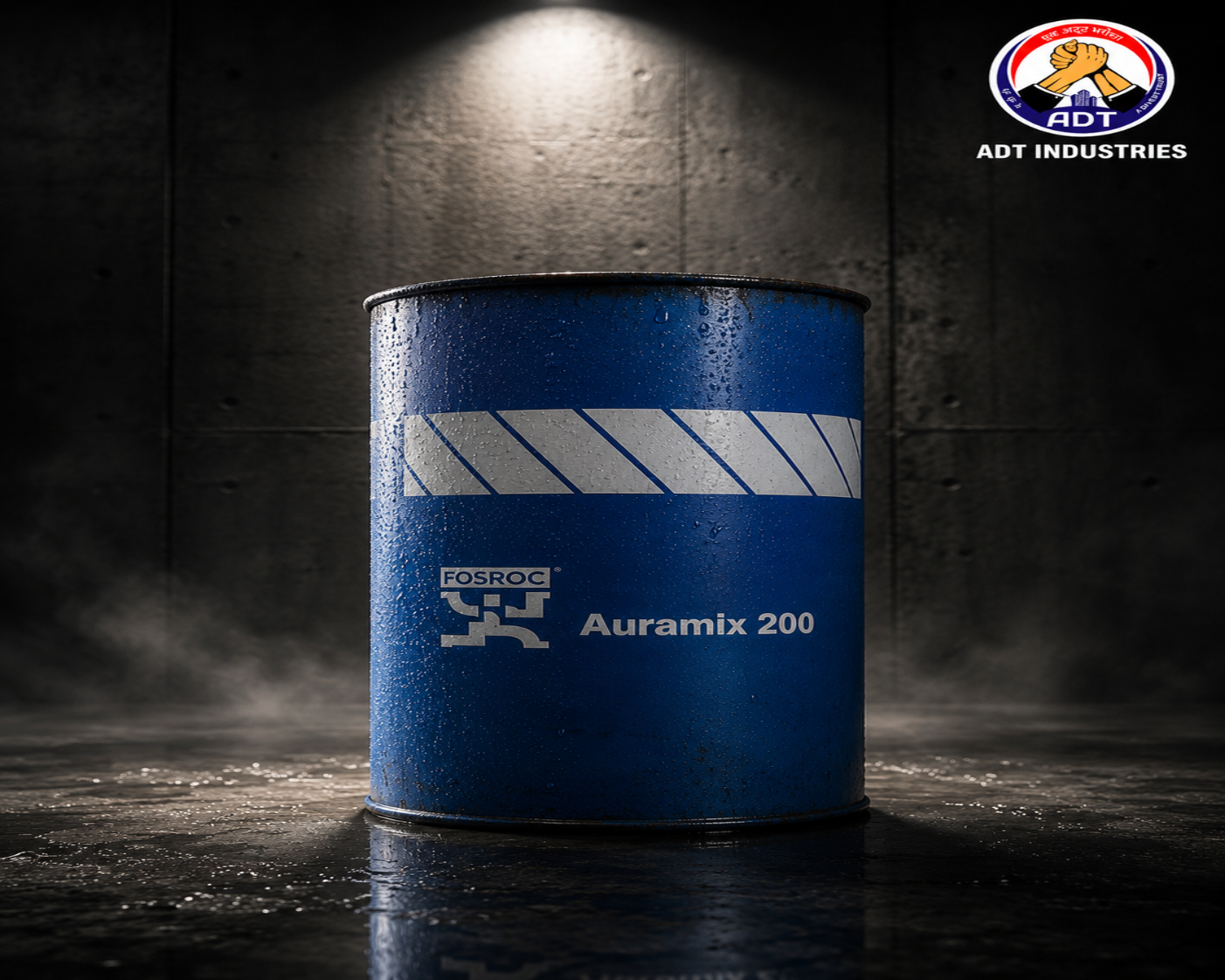 Fosroc Auramix 200 concrete admixture dosing — low PC polycarboxylate superplasticizer structural precast concrete India
