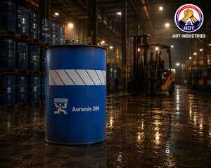 Fosroc Auramix 200 product close up — low PC polycarboxylate superplasticizer admixture specifications Fosroc India
