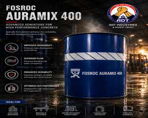 Fosroc Auramix 400 high performance mid PC polycarboxylate superplasticizer — top-grade concrete admixture water reduction Fosroc India
