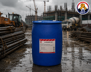 Fosroc Auramix BCI concrete admixture dosing — corrosion inhibitor for marine coastal aggressive environment concrete India
