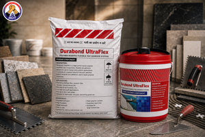 Fosroc Brushbond Ultra Flex brush applied on roof terrace slab as flexible waterproofing coating India