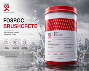 Fosroc Brushcrete — acrylic polymer modified waterproof coating for concrete and masonry surfaces, 20L bucket




