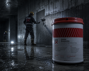 Brushcrete by Fosroc — acrylic polymer waterproof coating for roof waterproofing, terrace and bathroom applications




