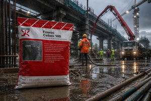 FOSROC CEBEX 100 construction chemical — expansive grout admixture reliable void-free grouting performance India