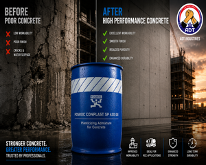 Fosroc Conplast SP430G8 construction chemical — SNF superplasticizer admixture concrete bleeding segregation water reduction India
