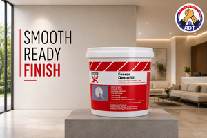 Fosroc Decofill paste used to fill hairline and surface cracks in a plastered wall