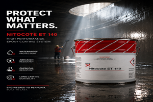 Fosroc Nitocote ET 140 epoxy tar protective waterproofing coating — concrete steel underground pipeline tank waterproofing India
