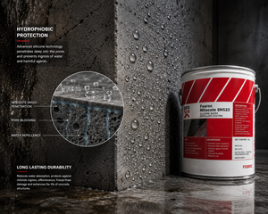 Nitocote SN 522 by Fosroc — breathable water repellent coating for exterior walls, facades, bridges and exposed concrete structures




