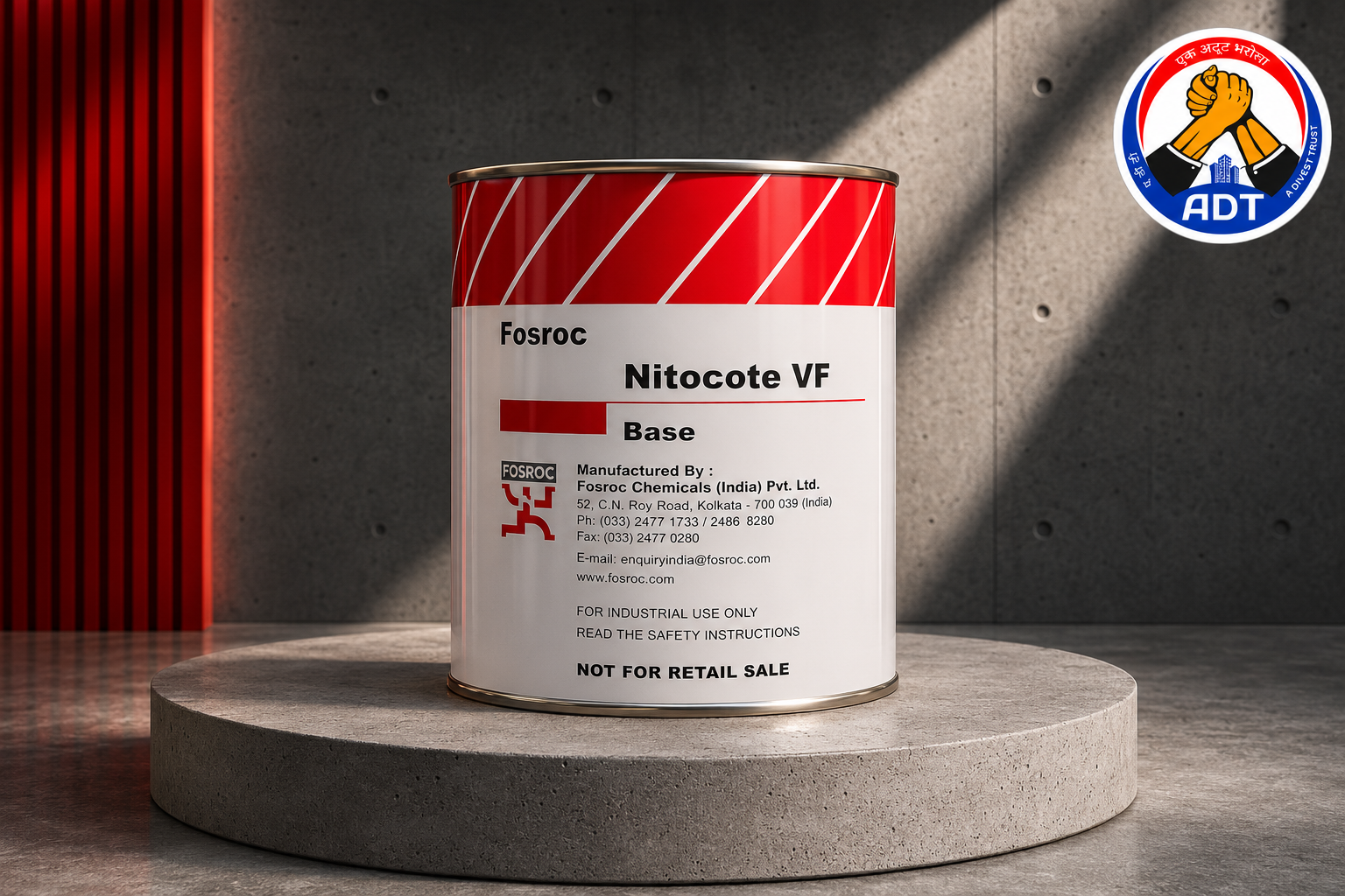 Epoxy putty Nitocote VF being applied to honeycombed concrete surface — void filling defect repair substrate preparation India
