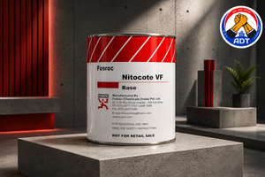Nitocote VF product close-up — epoxy putty void filling concrete surface defect repair specifications Fosroc India
