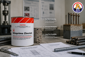 Fosroc Nitoprime Zincrich zinc-rich primer from Fosroc for steel reinforcement